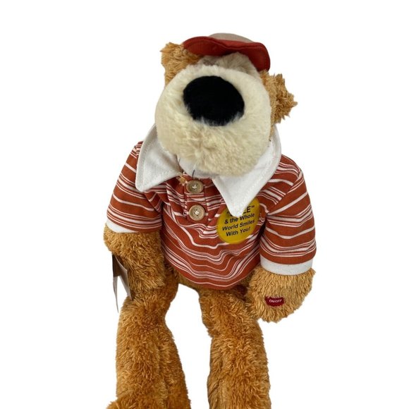 Chantilly Lane Plush Musical Brown Bear Stuffed Animal "When You're Smiling" - Picture 2 of 7